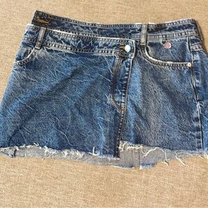 Zara Blue Denim Mini Skirt